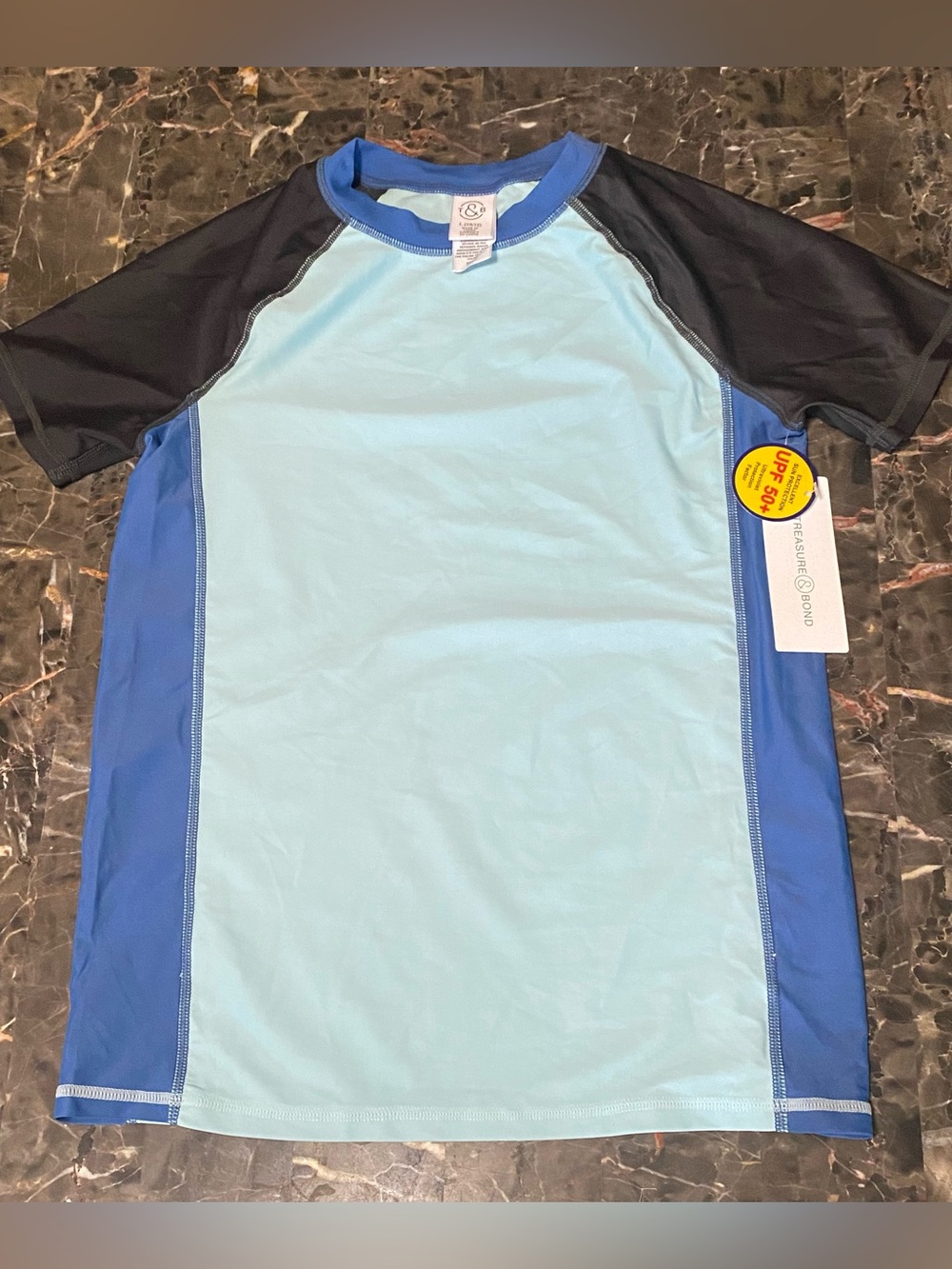Treasure And Bond Boys UPF 50 Chlorine Resistant Crew Neck Rash Guard